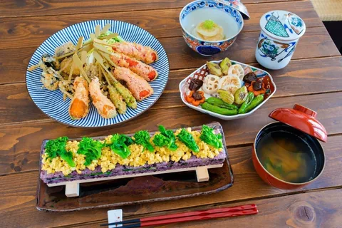 Piatti shojin vegan del corso CHAGOHAN TOKYO
